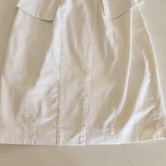 Bebe Sz 4 Black White Monochrome Sweetheart Neckline Peplum Dress Club Party Out - Picture 7 of 14